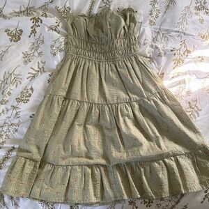 Aeropostale Olive Green Floral Dress